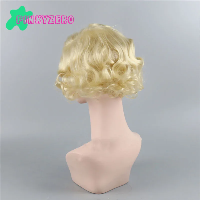 

Lolita Wig Golden Vintage Short Curly Synthetic Retro Women Kawaii Hair Cosplay Girls Free Wig Cap Cool Halloween Role Play