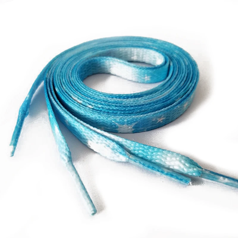 Light Blue 1 пара шнурков из полиэстера с принтом звездная серия спортивная обувь на плоской подошве в повседневном стиле на шнурках индивидуальные повседневные цветные уличные спортивные шнурки - Цвет: Light Blue