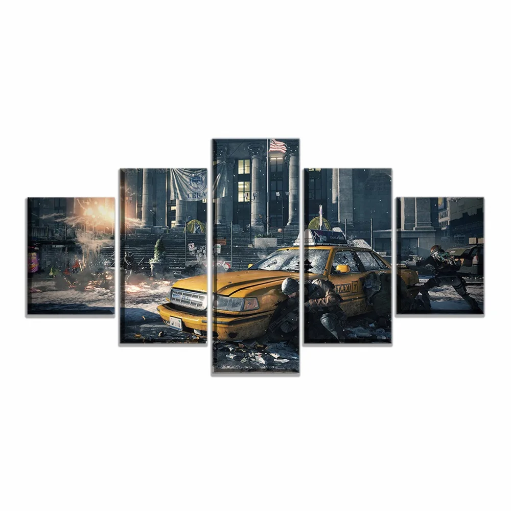 

Wall Art Home Decor Canvas Painting 5 Pcs Tom Clancy'S The Division Video Games Modern Picture Print Modular Poster For Boy Room