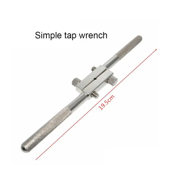 

M4-M12 Screw Thread Tap Wrench Drill Bit Hand Tapping Tools Metric Plug Adjustable Machinist Tool