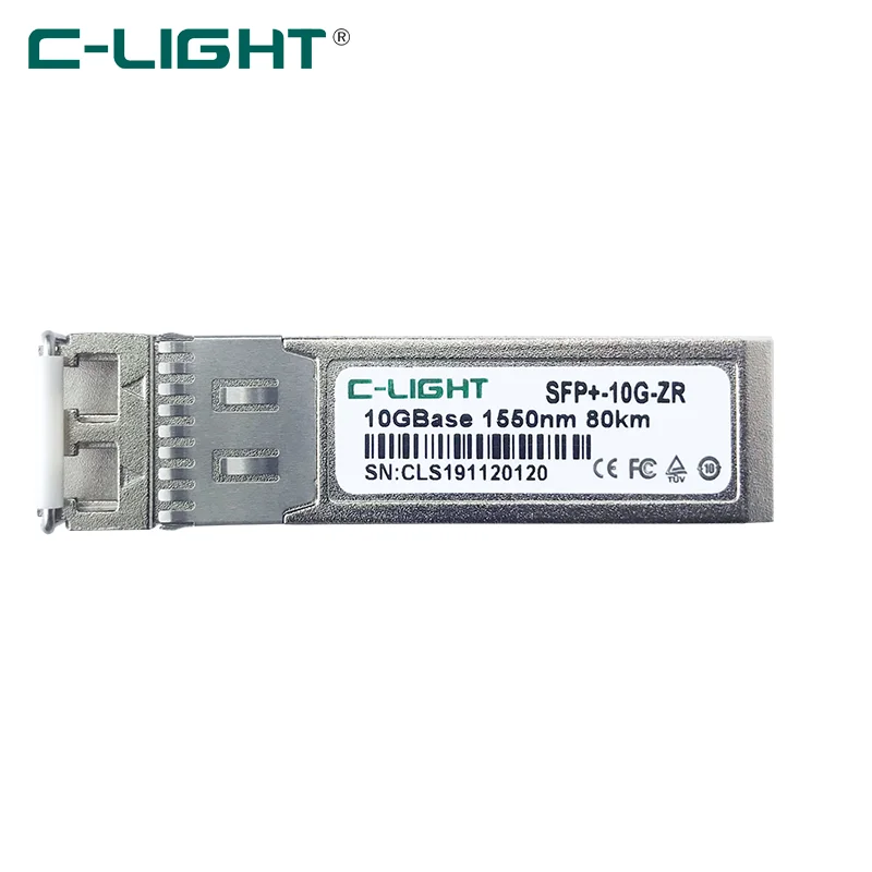 

C-LIGHT SFP10G-ZR Compatible ZyXEL SFP-10-ZR 10GBASE SFP+ 1550nm 80km DOM Network Fiber Optical Transceiver Module
