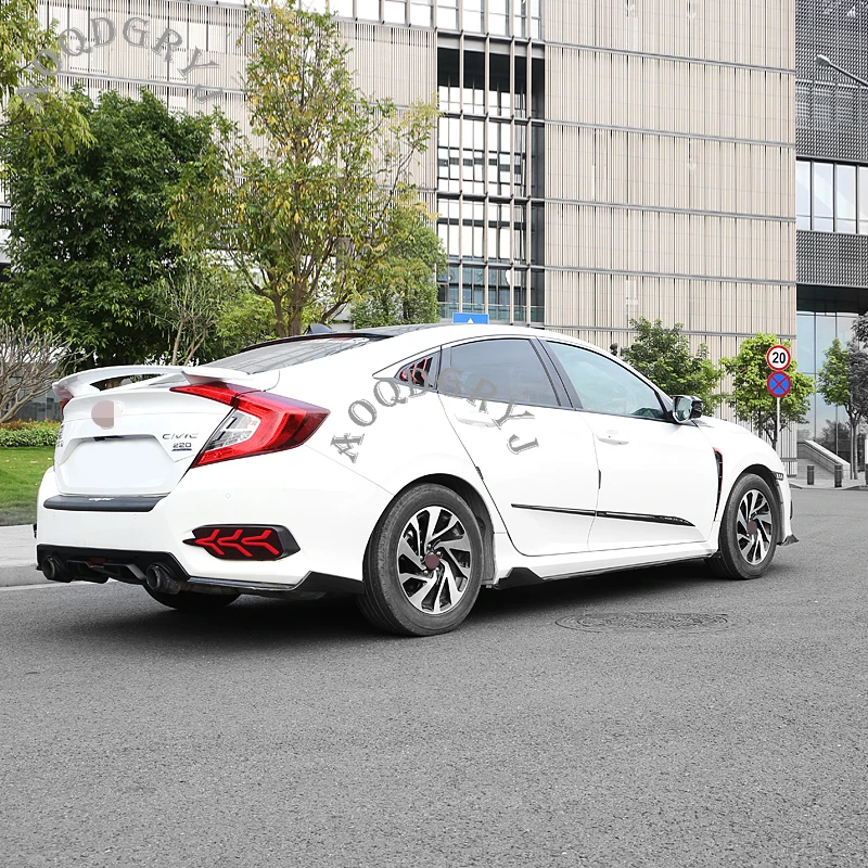 Боковые юбки из ПП комплекты кузова клавишная панель 1 пара для Honda 10th Gen Civic 4DR SEDAN