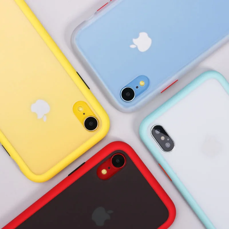 Противоударный чехол для телефона iphone 11 XR XS Max X 7 8 6 6S Plus прозрачный матовый