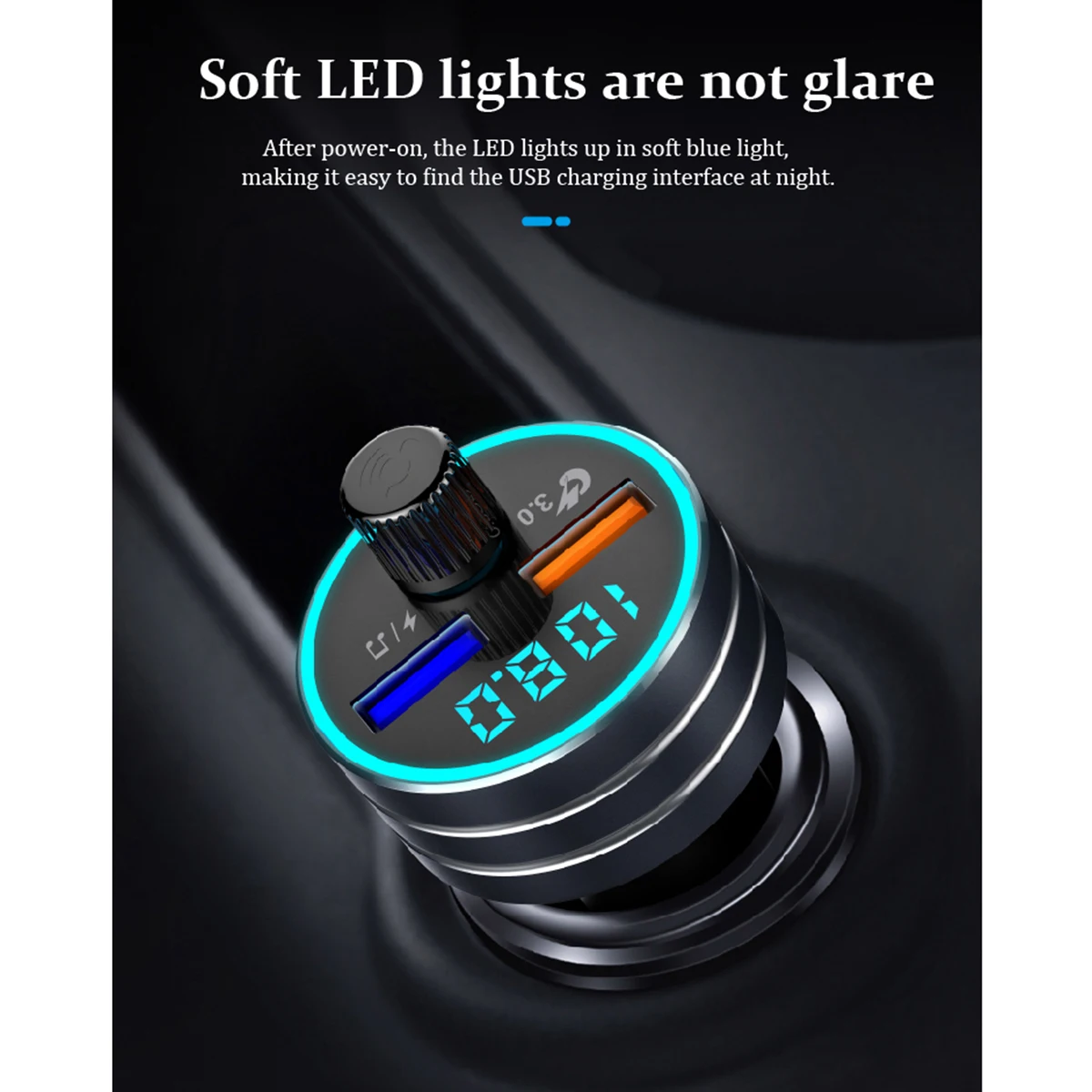 Автомобильный fm-передатчик комплект с двойным портом 3.1A Быстрая зарядка BT MP3