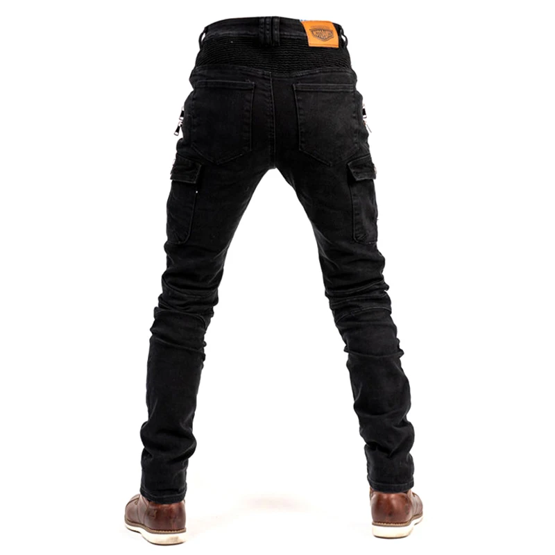 New Khaki Black Blue Motorcycle Pants Men Moto Jeans Zipper Protective Gear Motorbike Trousers Motocross Pants Moto Pant