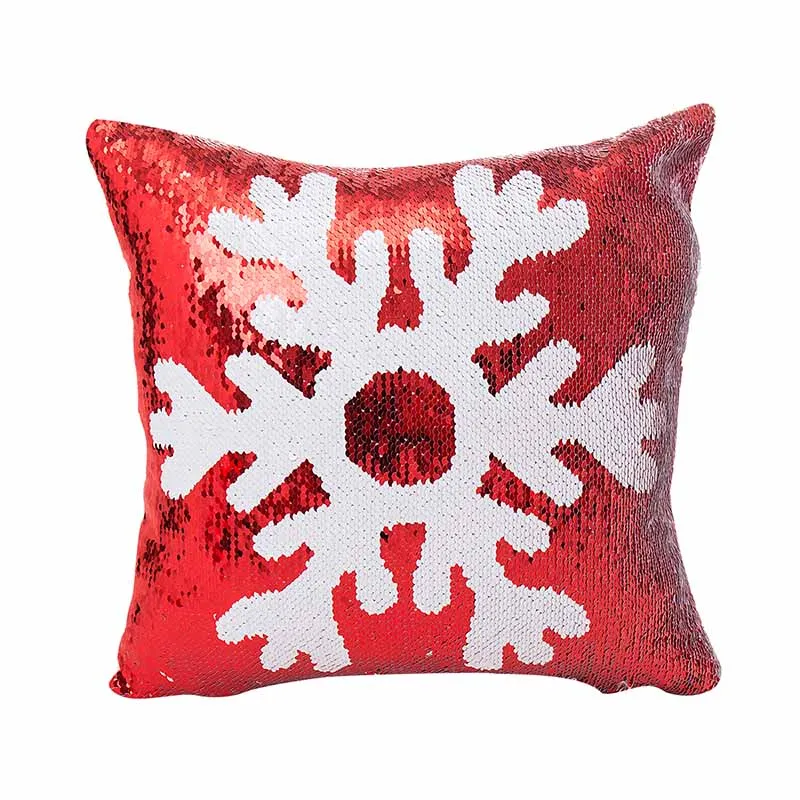 cushion cover2 Новые Волшебные расшитые блестками красные рождественские Чехлы для подушек на сиденье без внутреннего чехла два узора креативные Чехлы для подушек на Рождество X30 - Цвет: cushion cover2