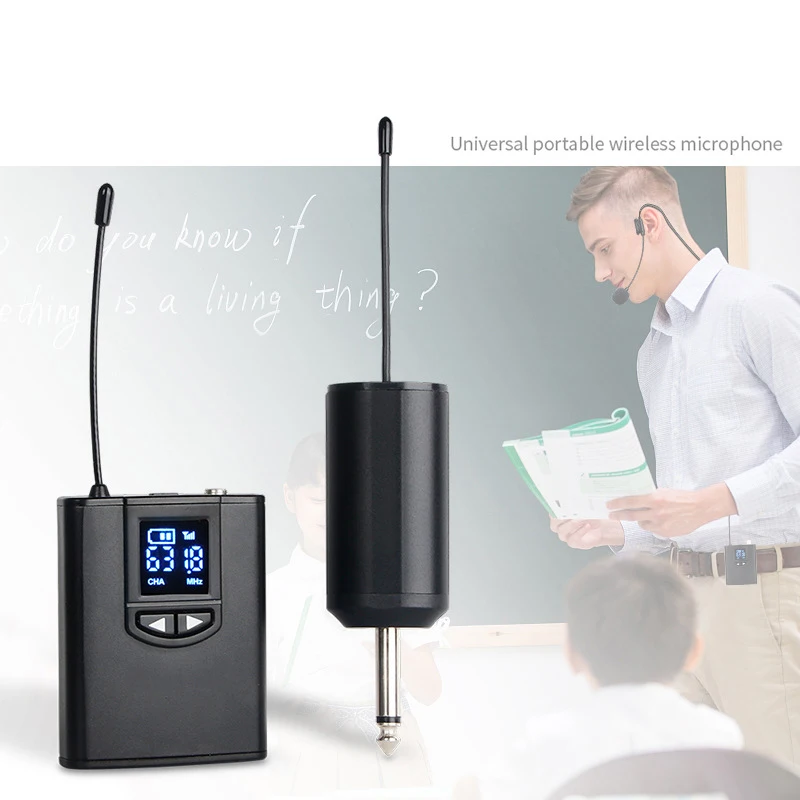 

UHF Wireless Microphone Wireless Microphone Professional 165 Ft Range for Android Phone Ipad YouTube Video Recording