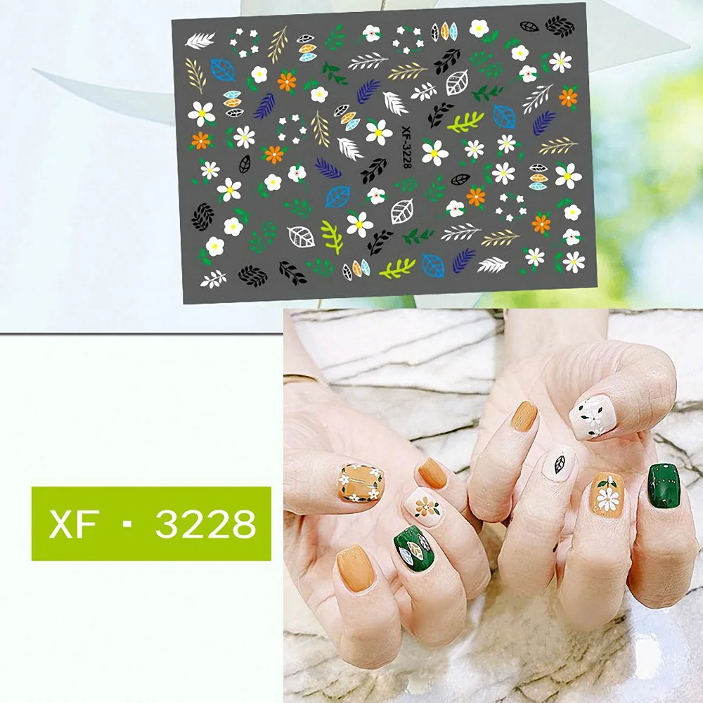 1 лист милый 3D цветок авокадо кактус наклейки для ногтей самоклеющиеся сделай сам