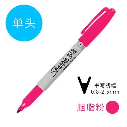 Pink 1 шт. маркер Sharpie ручка масляная не выцветает водонепроницаемый Быстросохнущий художественный цветной маркер большой емкости - Цвет: Pink