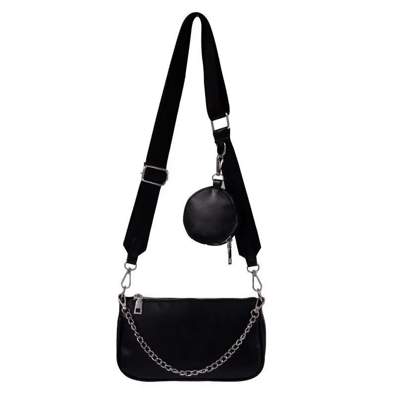 

Women Crossboy Bags 2020 New Leather Shoulder Bag With Coin Purse And Handbag Ladies Bag 2 Pieces Set Messenger Bags Retro Hobo
