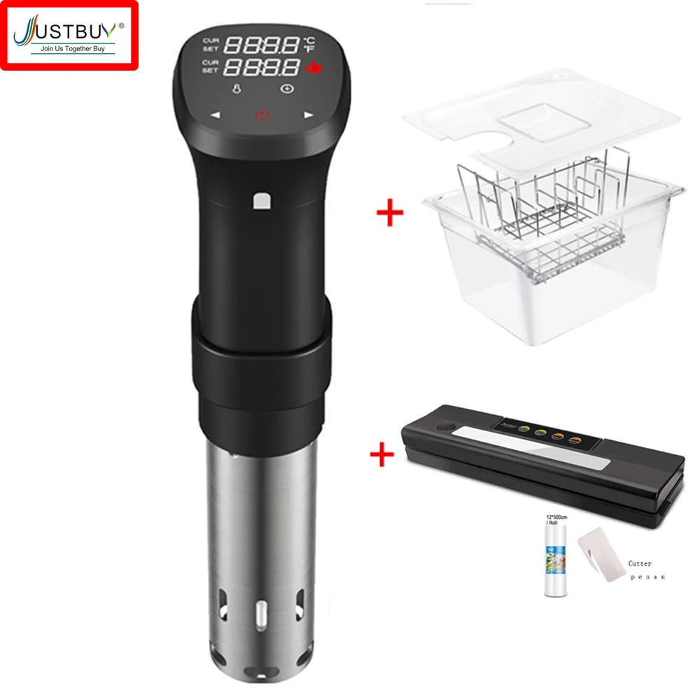 Погружной термостат-циркулятор IPX7 Sous Vide Cooker мощностью 1800 Вт с ЖК-дисплеем и