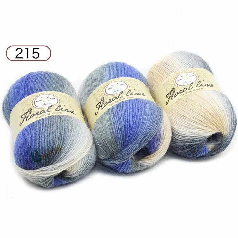 18pcs 15 Пряжи 18 шт х 100 г Радужная линия причудливая меланжевая пряжа кашемир шерстяная пряжа вязание 20 цветов Высокое качество - Цвет: 18pcs 15
