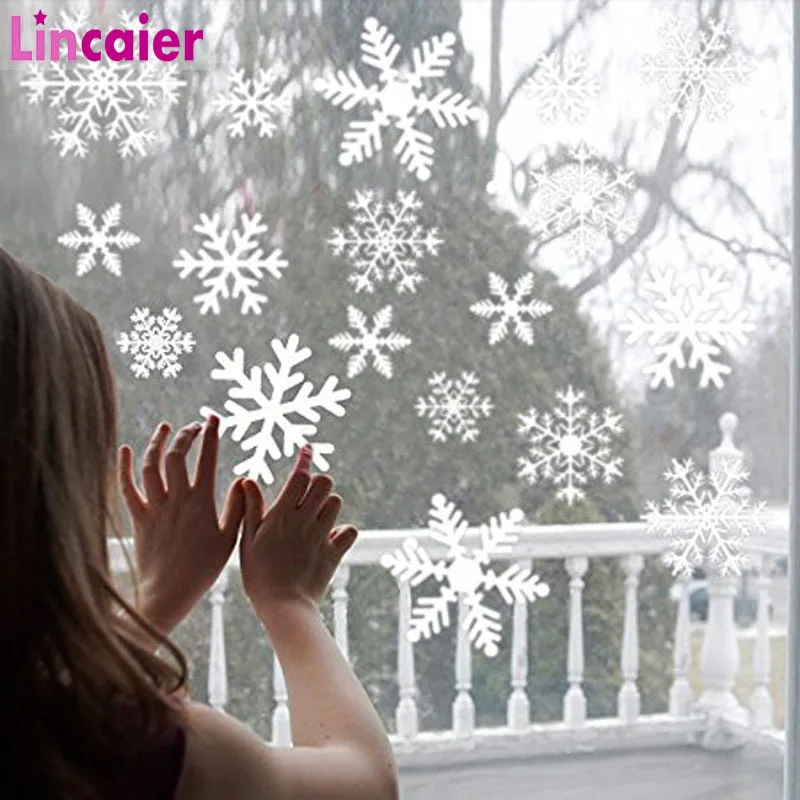 38 шт. электростатические наклейки со снежинками для окна детской комнаты 2021