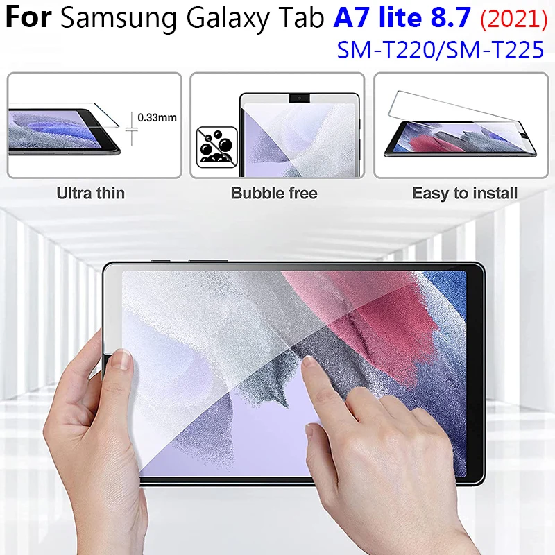 

9H для экрана из закаленного стекла для Samsung Galaxy Tab A7 Lite 8,7 дюймовый экран протектор 2021 SM-T220 T225 против царапин защитная пленка для планшета