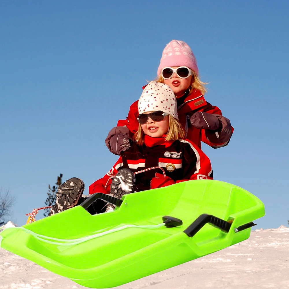 

Heavy Duty Sports Skiing Pad Toboggan Snowboard Flexible Pull Rope Handles for Children Adult Sledge Snow Accessories