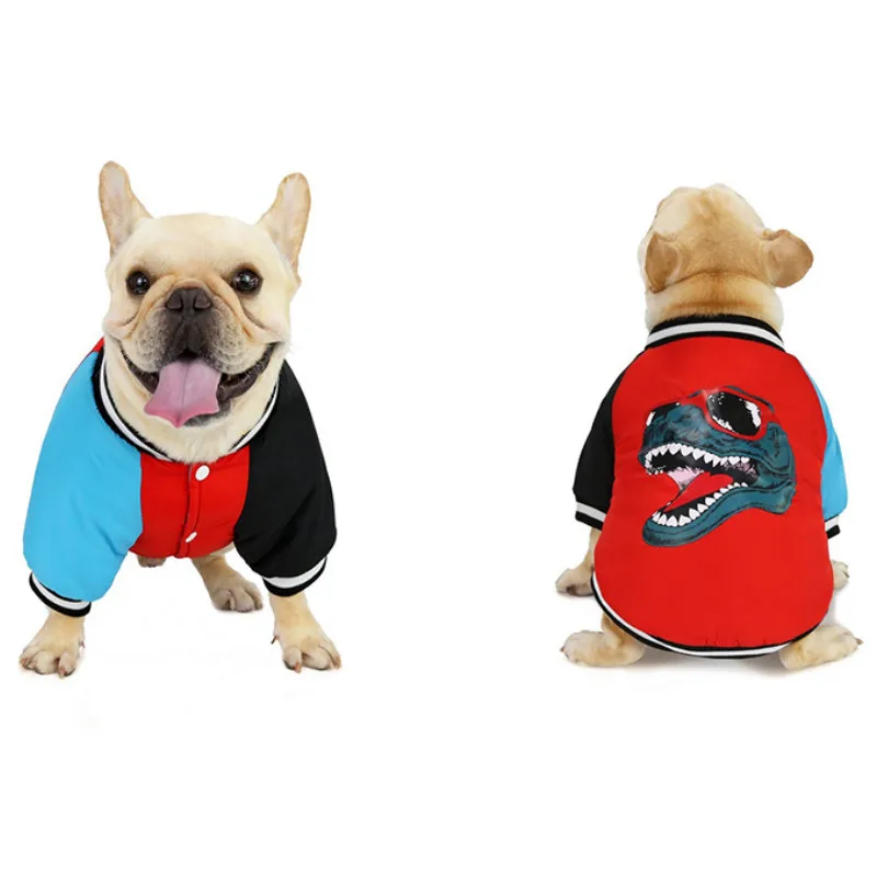 

Pet Clothes Dog Cat Costume Polyester Fleece Lining Warm Jacket In Autumn And Winter Cat And Puppy Two-Legged Clothing S-2XL