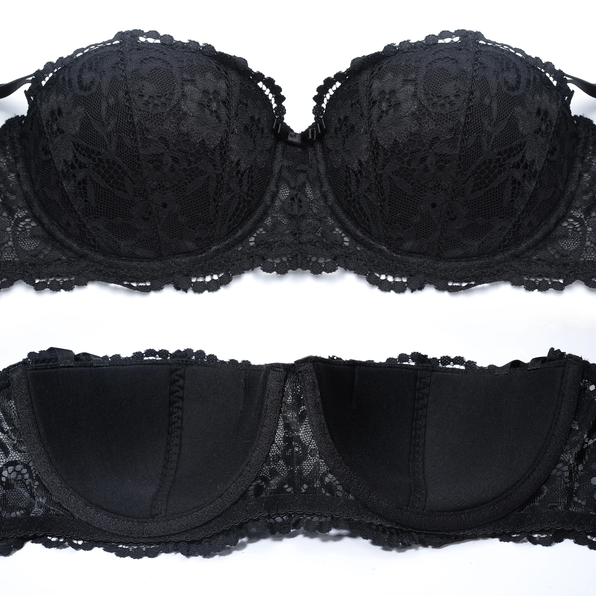 Комплект нижнего белья с бюстгальтером 1/2 чашки женское нижнее белье на