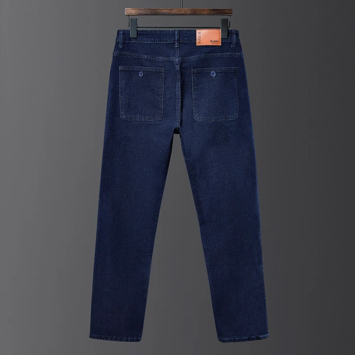 Высокие уличные джинсы мужские свободные прямые плюс брюки большие размеры |