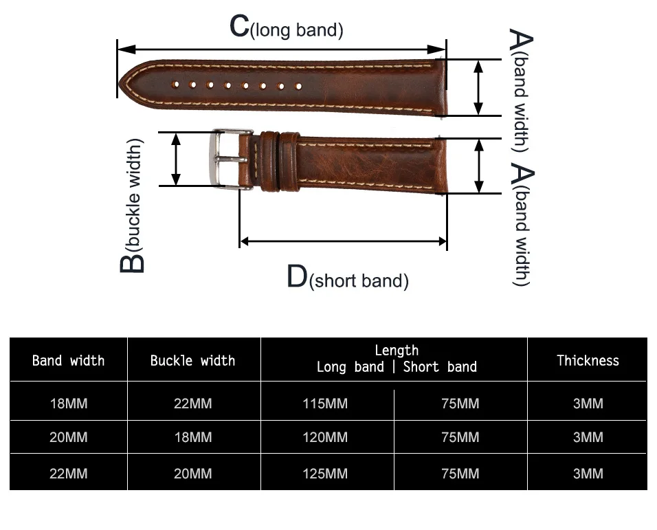 BEAFIRY загорелая кожа 22 мм 20 мм 18 мм ремешок для часов Quick Release Watch Band ремешок коричневый для мужчин и женщин совместим с Fossil