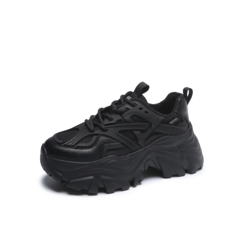 

2021 New Black Dad Chunky Sneakers Casual Vulcanized Shoes Woman High Platform Sneakers White Sneakers Women White Shoes