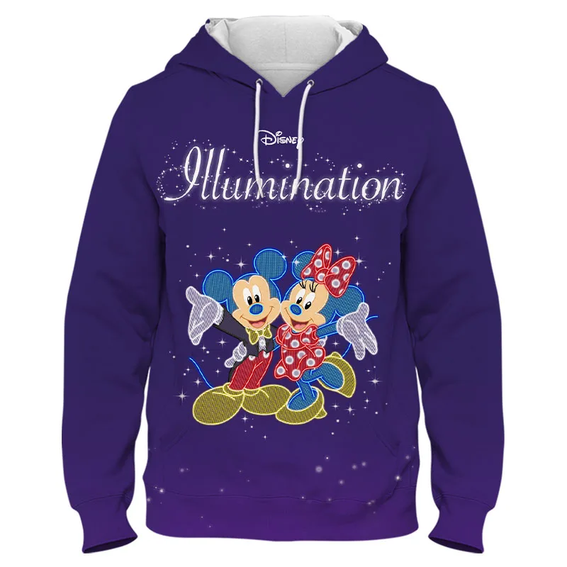 

Disney Mickey Minnie Mouse Hoodies Men Women Children Fashion 3D Print Sweatshirts Cool Pullover Long Sleeve Boy Girl Kids Coat