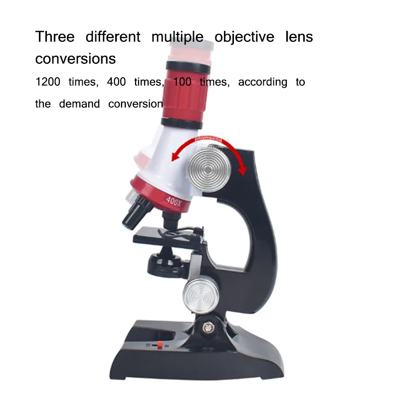 

Children'S 1200X Biological Microscope Kit Safety Microscope Adjustable Education Laboratory Instrument Natural Science Gift