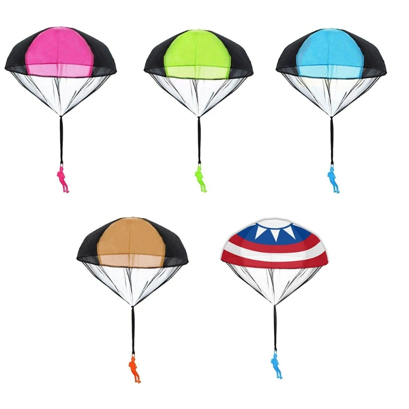 

1Set Tangle-Free Throwing Parachute Toys Kids' Party Favor Sets Outdoor Competitive Games Hand Throw Parachute Toy H9EF
