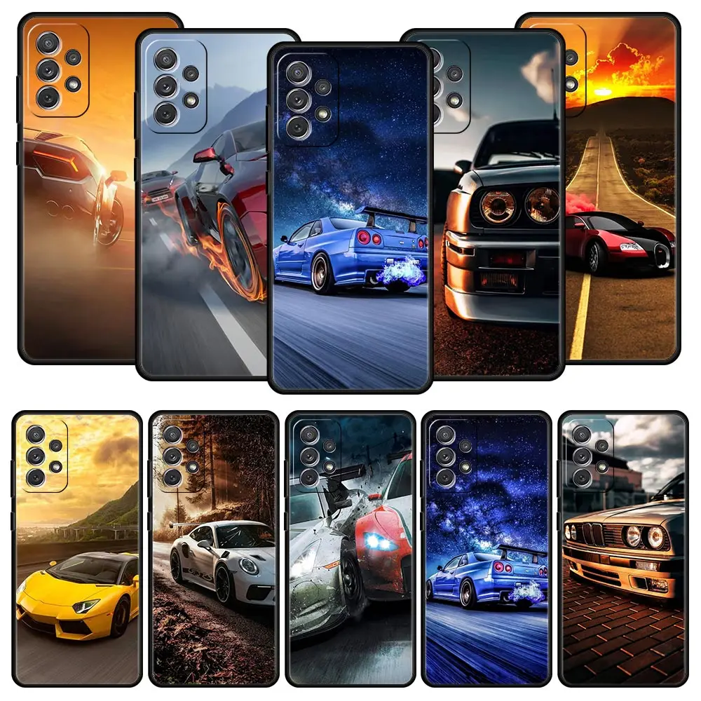 

Car Cool Case for Samsung Galaxy A12 A51 A52 A71 A21s A32 A31 A02s A72 A41 A11 A22 A01 A42 Black Soft Phone Coque