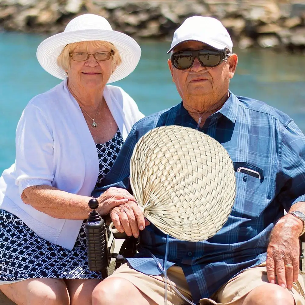 

Chinese style handmade Straw Fan Hand-woven palm leaf Hand fan Summer cooling Mosquito repellent Hand Fans