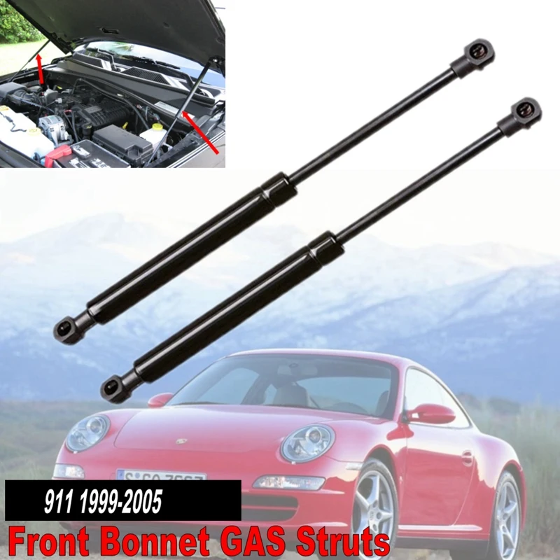 

2X Front Hood Lift Struts Support Shock Gas Cylinder Set for-Porsche 911 Boxster 1997-2005