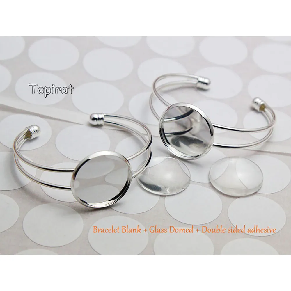 

5 шт., пустая основа для кабошона, 25 мм, с двусторонним клеем, 6 цветов