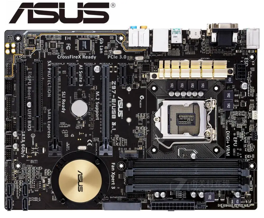 Verkauf Desktop-Motherboard Asus Z97-E/USB 3,1 Sockel LGA 1150 I7 I5 I3 DDR3 SATA3 USB 3,0 ATX Mainboard PC