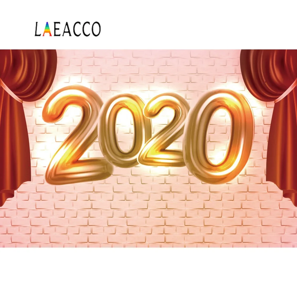 Laeacco Happy new year задний фон Блестящий Узор в горошек Деревянный Пол Детские Портретные Фото фоны фотосессия Фотостудия