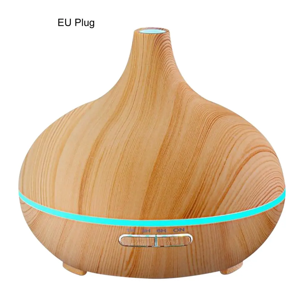 

400 ML ultrasonic humidifier usb aroma diffuser air essential oil atomizer wood grain humidifier seven color LED lamp home