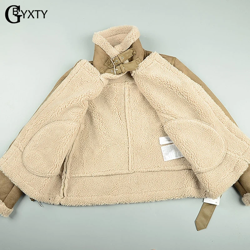 GBYXTY 2019 зимнее толстое пальто с высоким плотно облегающим шею воротником из