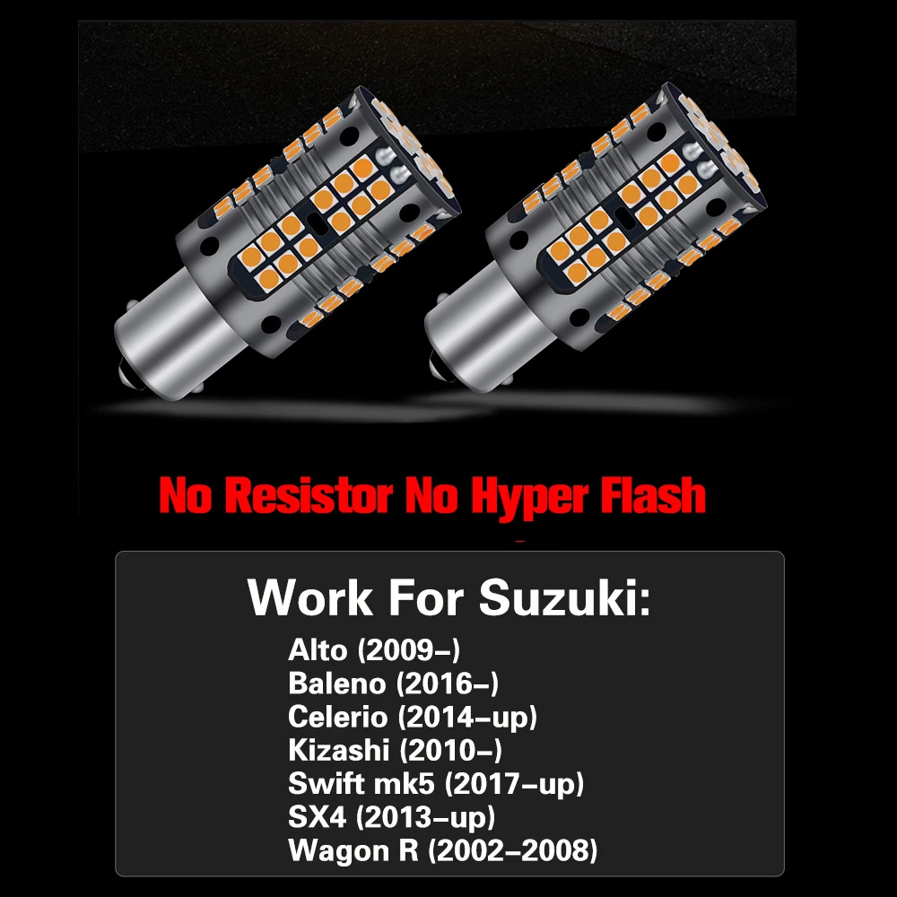 2 шт. светодиодсветильник лампа поворотника PY21W 7507 BAU15S Canbus для Suzuki Wagon R SX4 Swift mk5 Kizashi