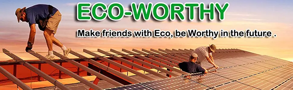 ECO-WORTHY 12V 100W монокристаллическая солнечная панель+ 20A lcd контроллер заряда+ пара 16 футовых солнечных кабелей+ кронштейн Z для RV
