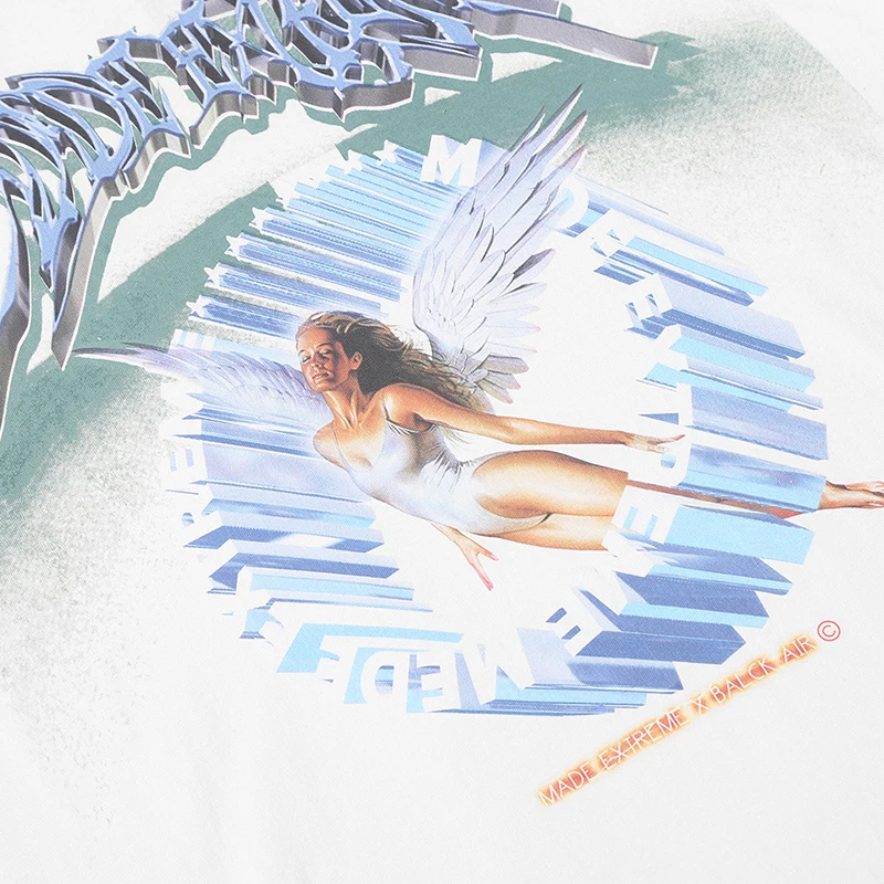 2020 хипстерский винтажный свитшот с надписью ангела Мужская Уличная одежда