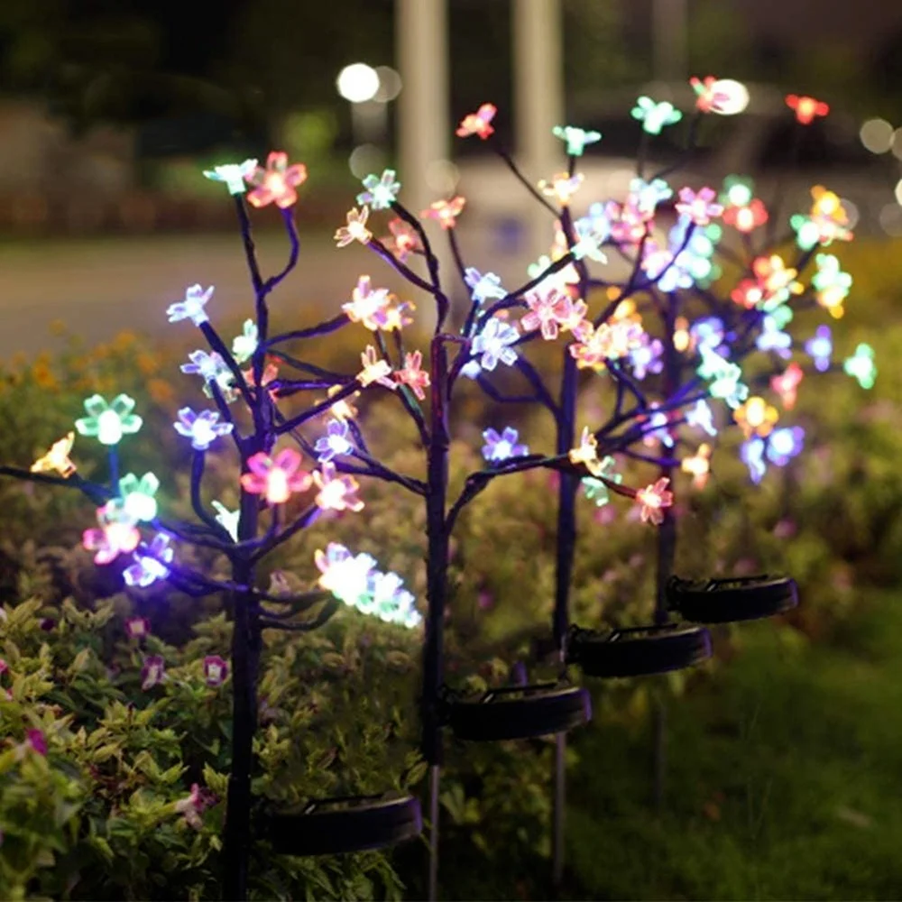 

LED Solar Cherry Tree Light Christmas Party Outdoor Garden Decoration Solar Lights Branches Decor Yard Lawn Landscape Lamp