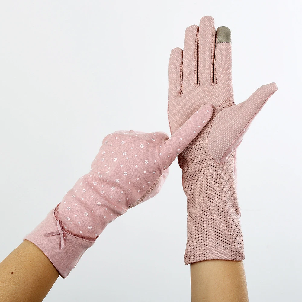 

Cycling Anti-slip Sunscreen Gloves Women Touch Screen Sun Proof Mittens Half Finger Glove Lady Breathable Thin Non Slip Mittens
