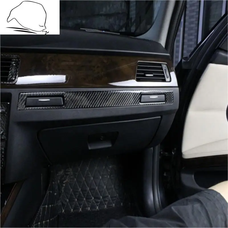 

Carbon Fiber Car Copilot Water Cup Holder Panel Cover Interior Trim Decoration for BMW E90 E92 E93 3 Series car stickers
