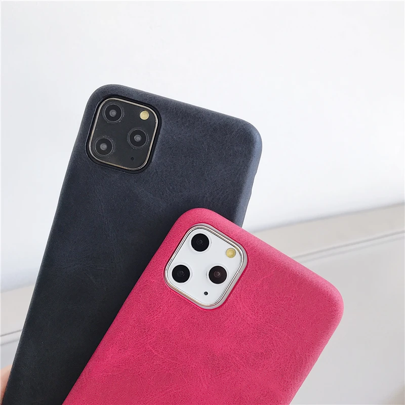 Сверхтонкие чехлы с деревянной текстурой для телефонов iPhone 11 11pro max X XS MAX кожаный