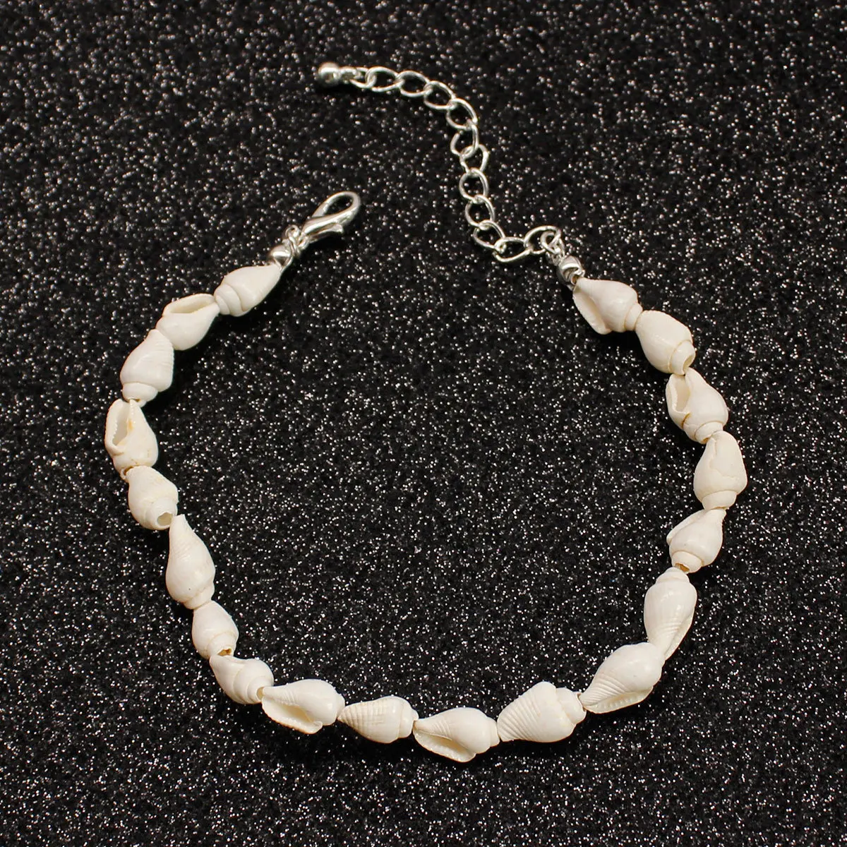 

Cross border European and American fashion small conch shell decoration material scallop white beach Anklet female K102