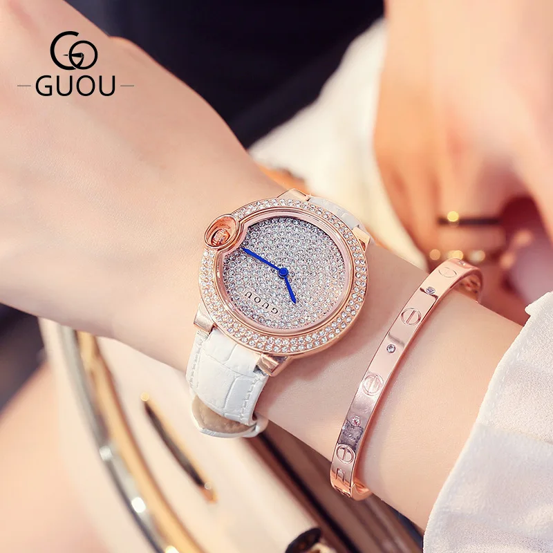 Full Diamond Women Watches Luxury Brand Quartz Ladies Wrist Watch Lady Waterproof Quartz Watches Gift Female Watch With Bracelet