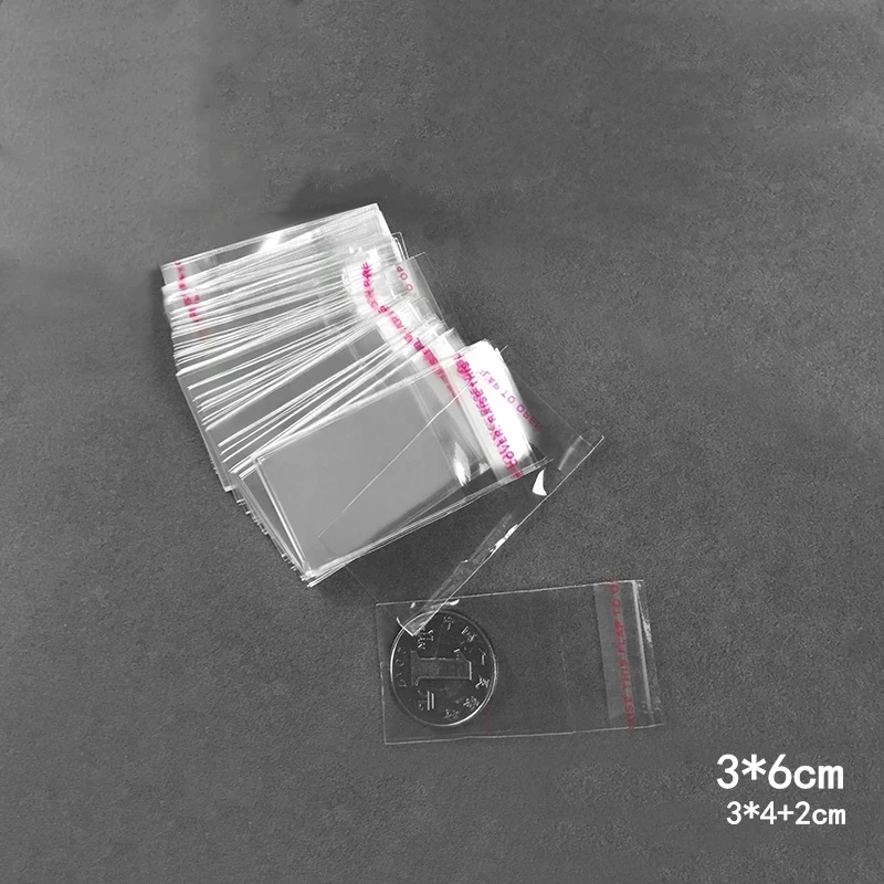 1000 шт. самоклеящиеся пластиковые пакеты для украшений 3 х6 см|Подарочные сумки и