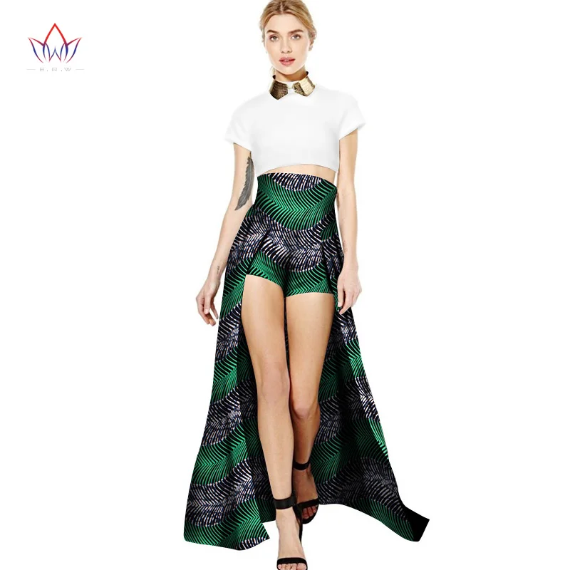 2021 Африканский стиль с высокой талией Шорты Дашики со шлейфом африканская одежда