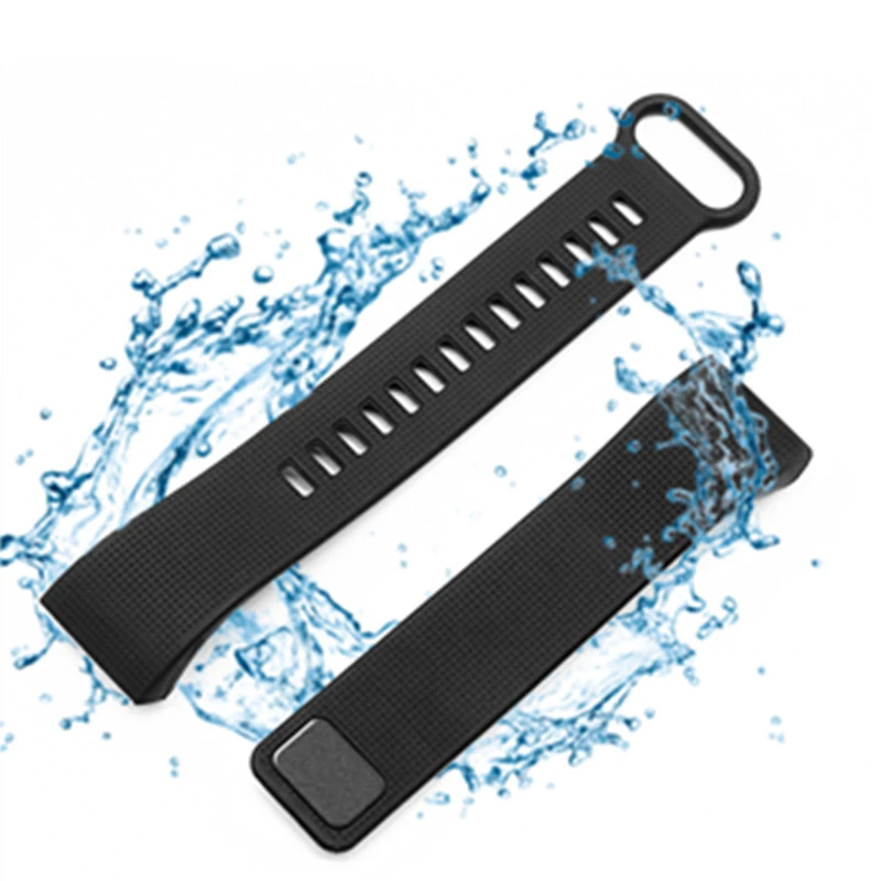 Черные Смарт-часы с ремешком на запястье стальными кнопками и застежкой часы