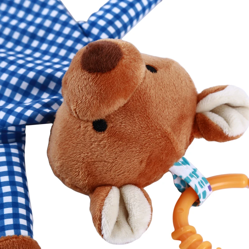 

Cute Baby Crib Stroller Toy Elephant Moneky Soft Plush Infant Doll Mobile Bed Pram Kid Animal Hanging Ring