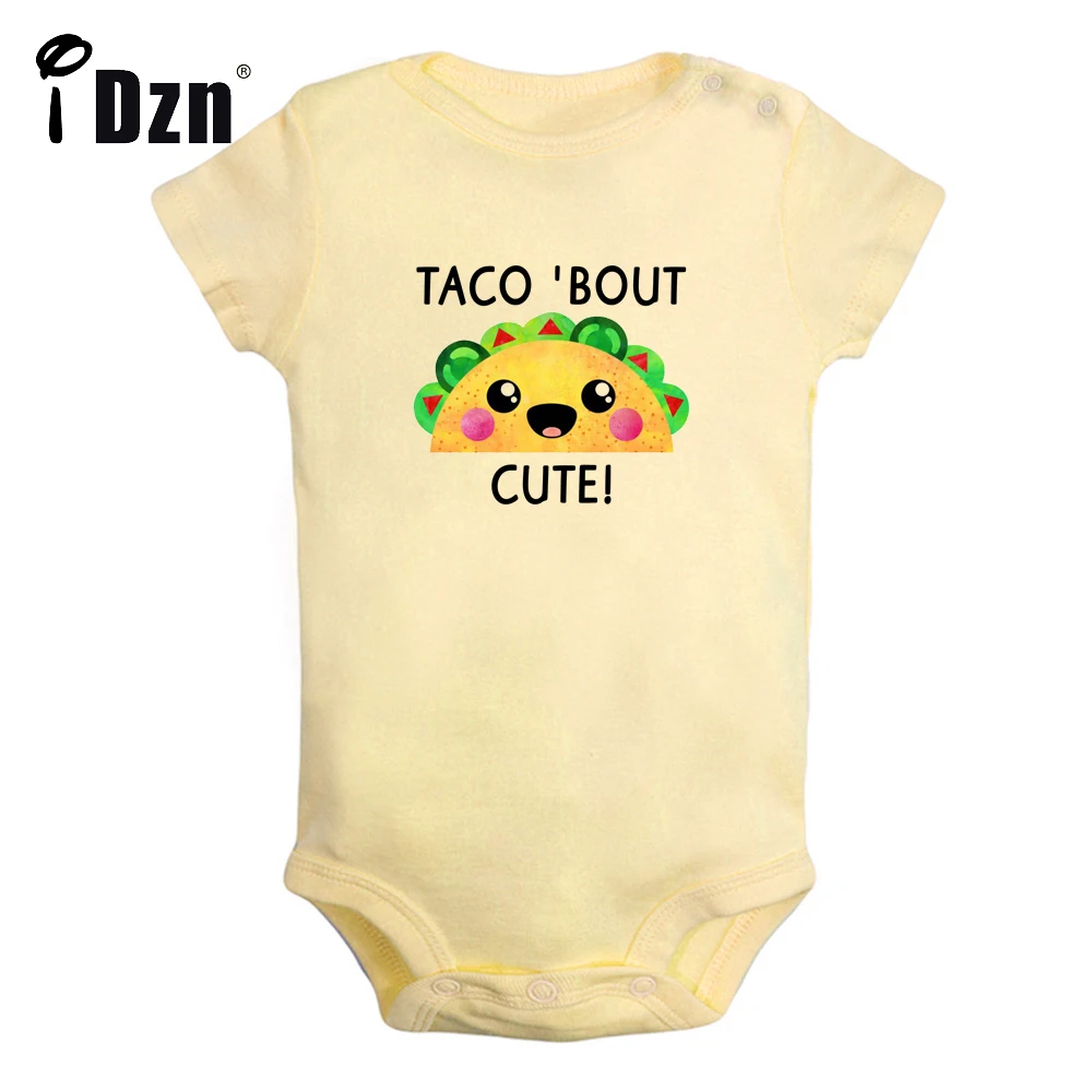

Taco' Bout Awesome Cute Bodysuit Newborn Funny Letter Printed Clothing Baby Boys Rompers Baby Girls Short Sleeves Jumpsuit
