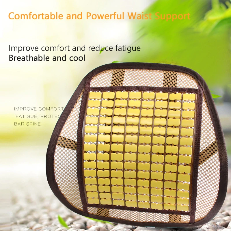 Поддержка спинки автомобильного сиденья летняя карбонизированная бамбуковая